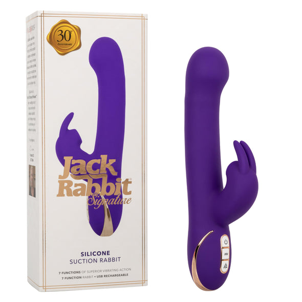 Jack Rabbit Signature Silicone Suction Rabbit - Purple-Vibrators-CalExotics-Andy's Adult World
