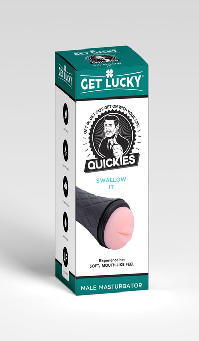 Get Lucky Quickies Swallow It Male Masturbator-Masturbation Aids for Males-Voodoo Toys-Andy's Adult World