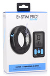 E-Stim Pro Silicone Cock Ring With Remote - Black-Bondage & Fetish Toys-XR Brands Zeus Electrosex-Andy's Adult World