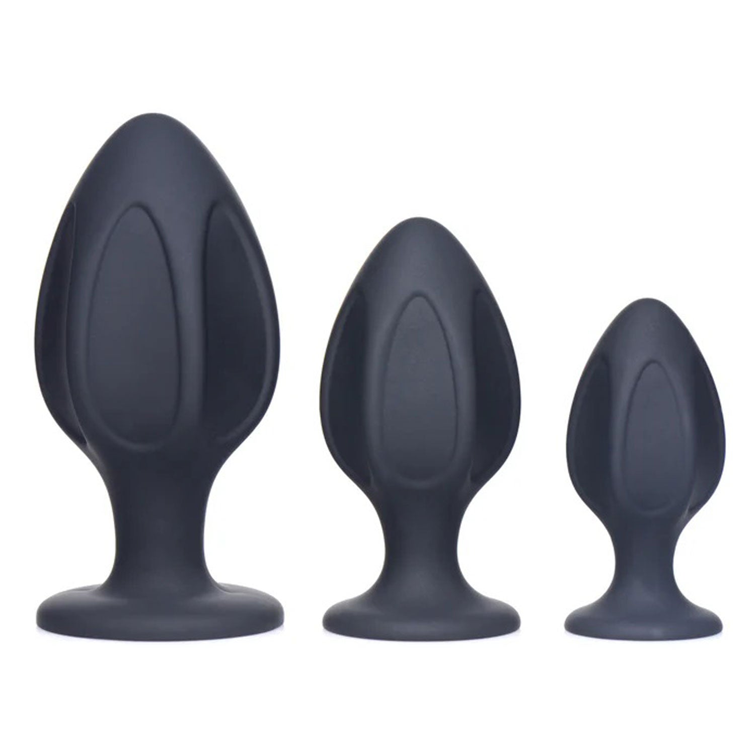 Triple Juicers Silicone Anal Trainer Set - Black-Anal Toys & Stimulators-XR Brands Master Series-Andy's Adult World