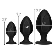 Triple Juicers Silicone Anal Trainer Set - Black-Anal Toys & Stimulators-XR Brands Master Series-Andy's Adult World