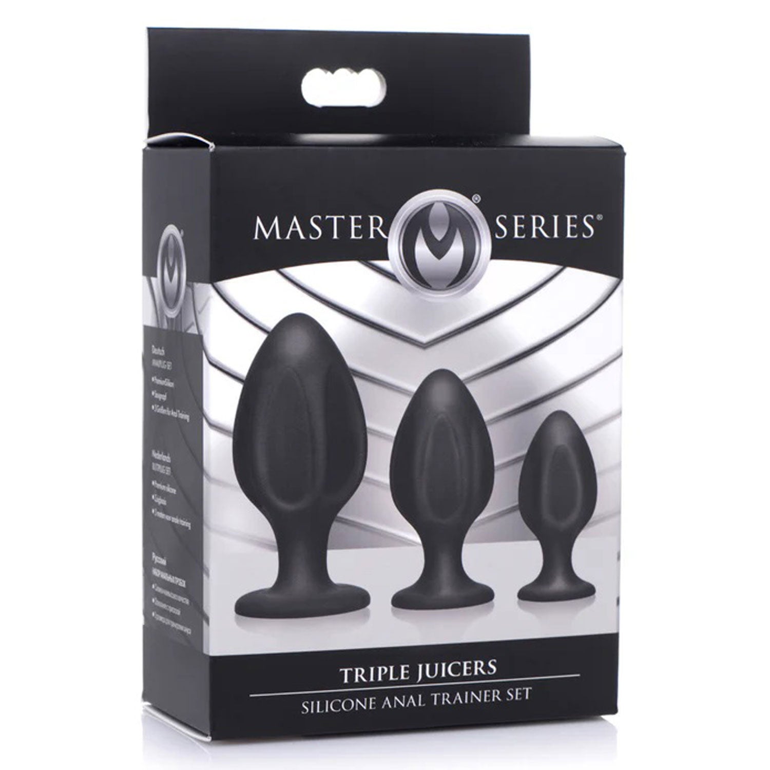 Triple Juicers Silicone Anal Trainer Set - Black-Anal Toys & Stimulators-XR Brands Master Series-Andy's Adult World