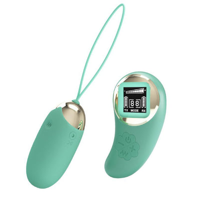 Mina Vibrating Remote Control Egg - Turquoise-Vibrators-Pretty Love-Andy's Adult World