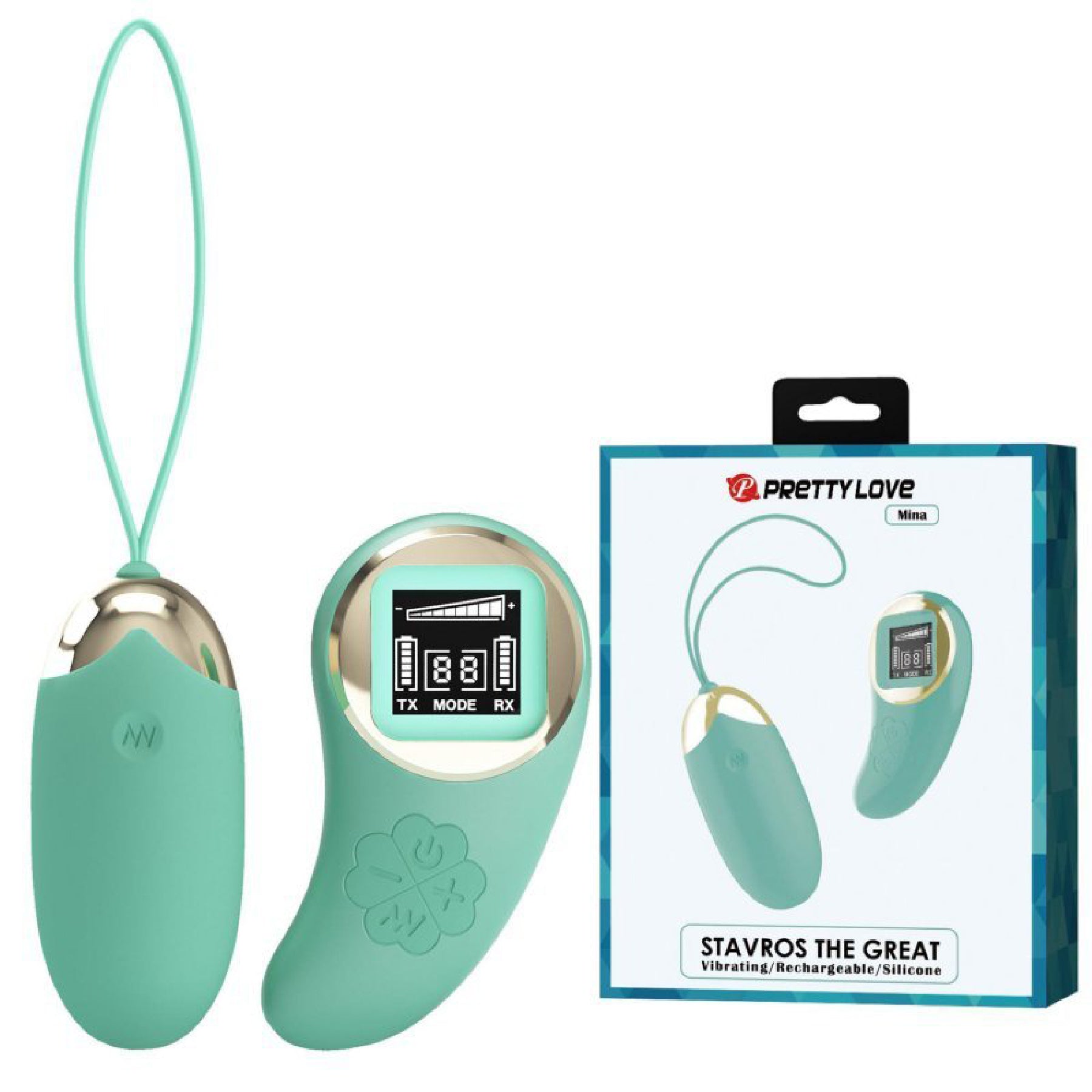 Mina Vibrating Remote Control Egg - Turquoise-Vibrators-Pretty Love-Andy's Adult World