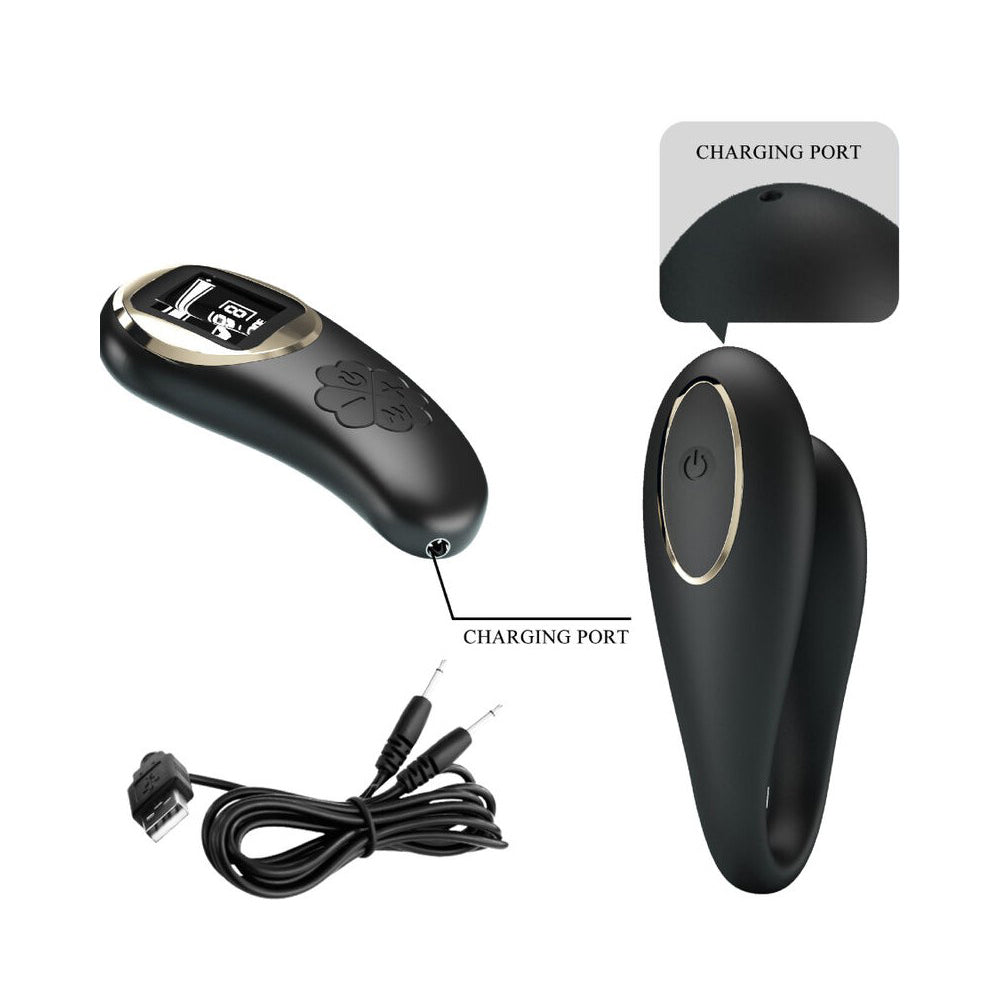 Nathan Double Pleasure Remote Control Vibrator - Black-Vibrators-Pretty Love-Andy's Adult World