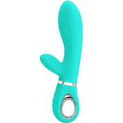 Thomas Super Soft Silicone Rabbit Vibrator - Turquoise-Vibrators-Pretty Love-Andy's Adult World