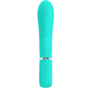 Thomas Super Soft Silicone Rabbit Vibrator - Turquoise-Vibrators-Pretty Love-Andy's Adult World