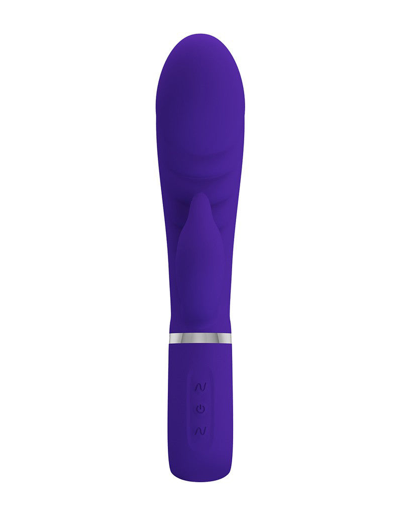 Prescott Super Soft Rabbit Silicone Vibrator - Purple-Vibrators-Pretty Love-Andy's Adult World