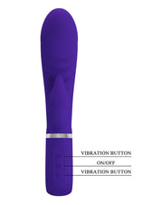 Prescott Super Soft Rabbit Silicone Vibrator - Purple-Vibrators-Pretty Love-Andy's Adult World