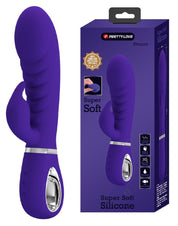 Prescott Super Soft Rabbit Silicone Vibrator - Purple-Vibrators-Pretty Love-Andy's Adult World