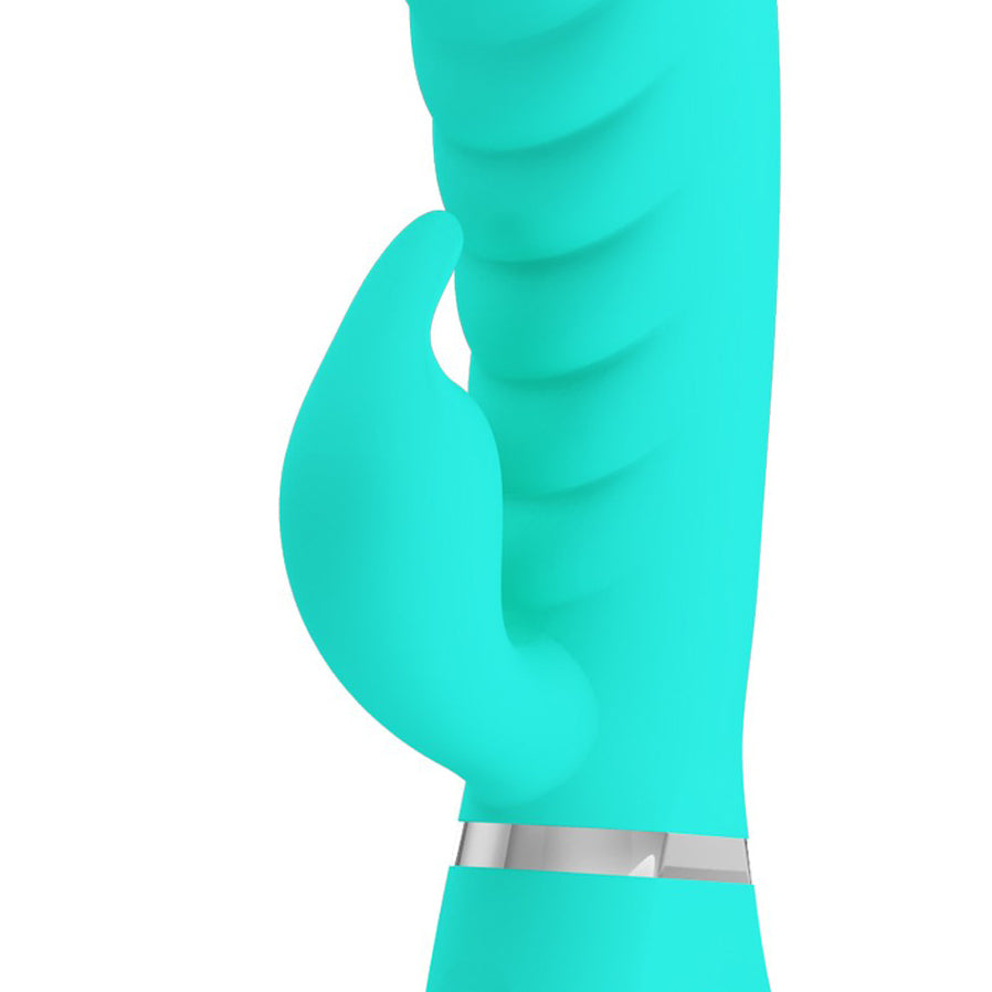 Prescott Super Soft Rabbit Silicone Vibrator - Teal-Vibrators-Pretty Love-Andy's Adult World