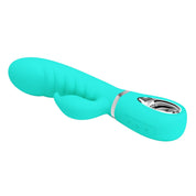 Prescott Super Soft Rabbit Silicone Vibrator - Teal-Vibrators-Pretty Love-Andy's Adult World