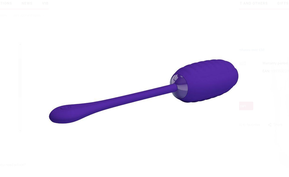 Kirk Rechargeable Vibrating Egg - Purple-Vibrators-Pretty Love-Andy's Adult World