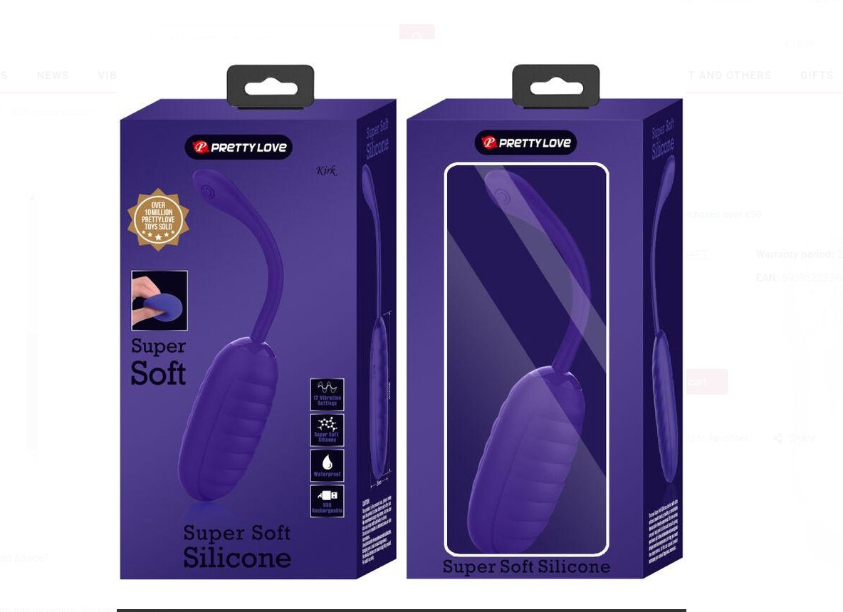 Kirk Rechargeable Vibrating Egg - Purple-Vibrators-Pretty Love-Andy's Adult World