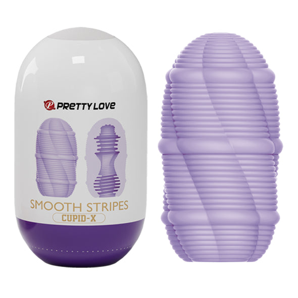Pretty Love - Smooth Stripes Cupid-X - Purple-Masturbation Aids for Males-Pretty Love-Andy's Adult World