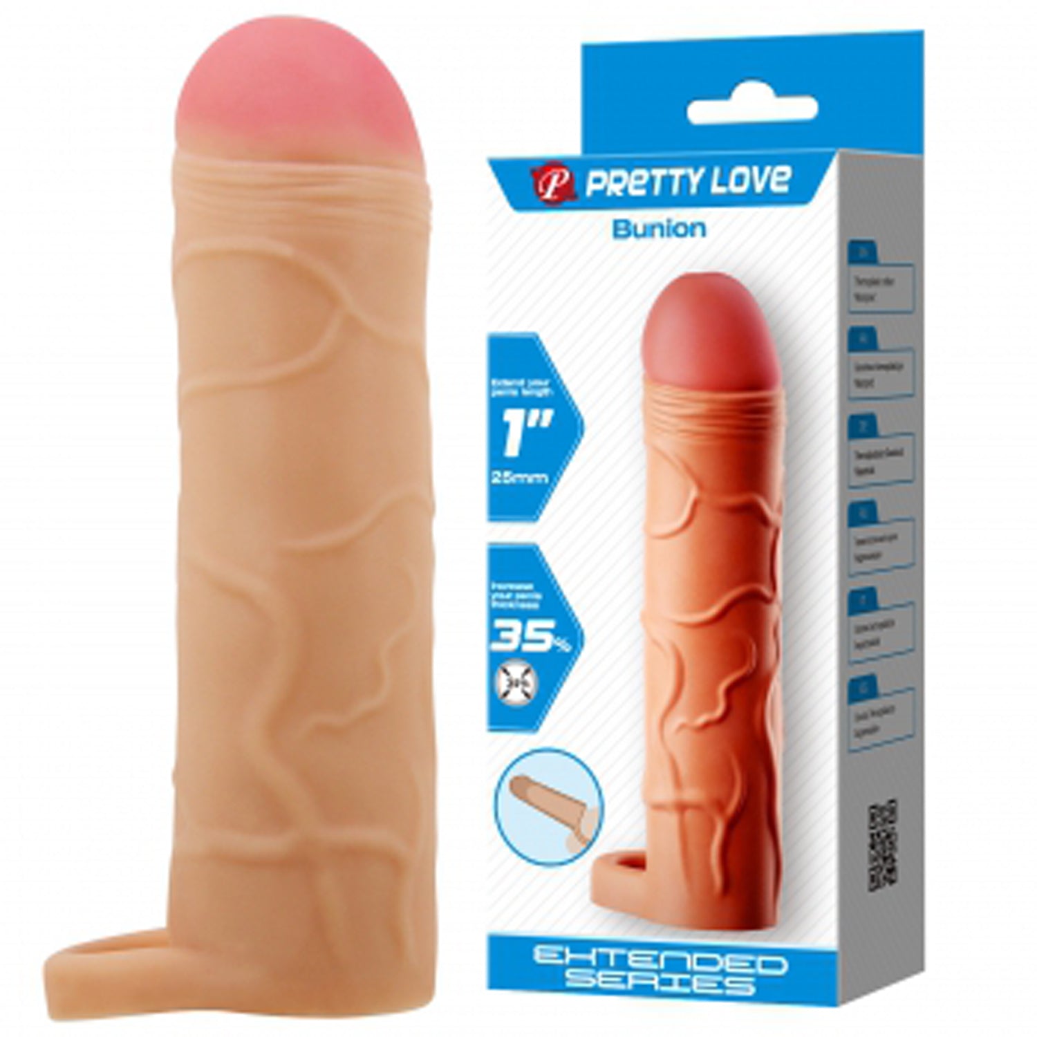 Bunion Extended Penis Sleeve - Light-Penis Extension & Sleeves-Pretty Love-Andy's Adult World