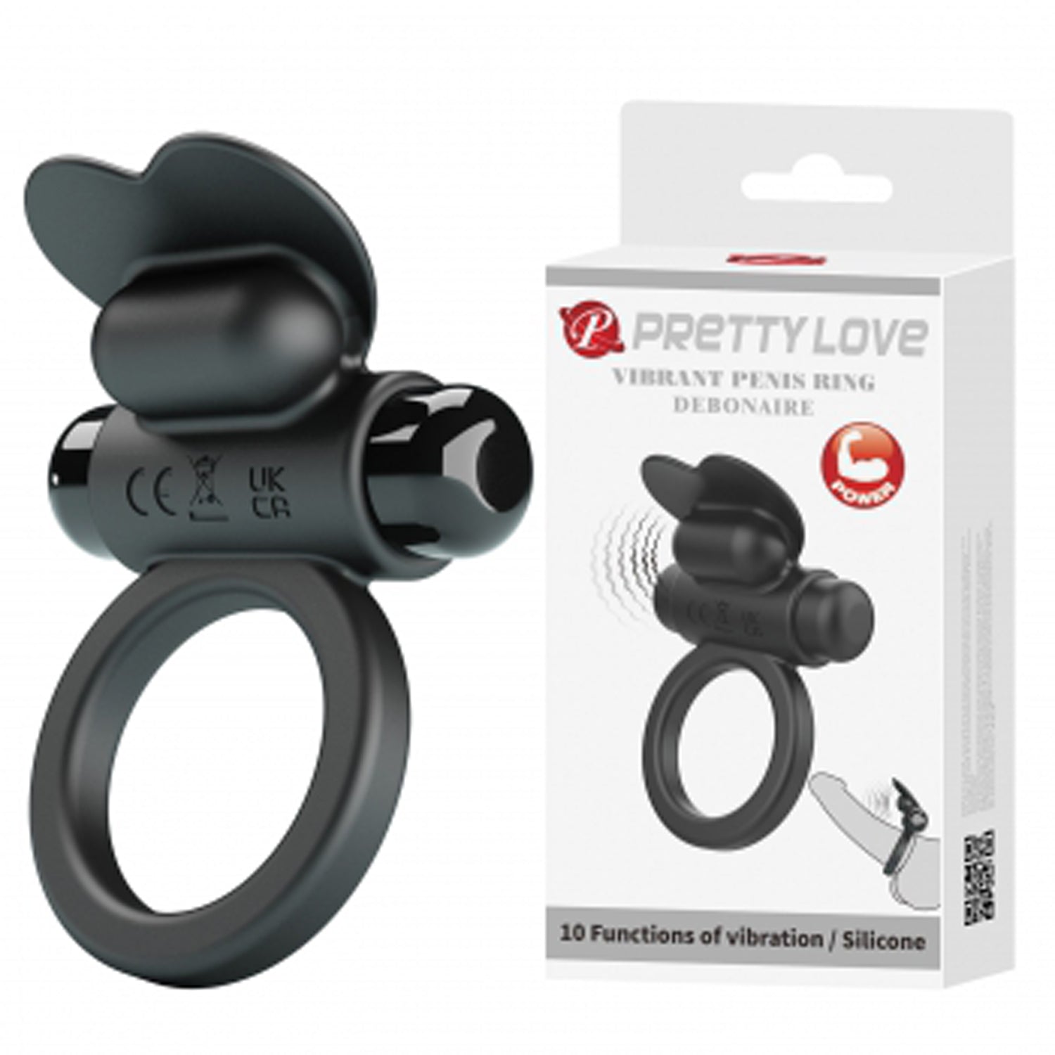 Vibrating Penis Ring Debonaire - Black-Cockrings-Pretty Love-Andy's Adult World