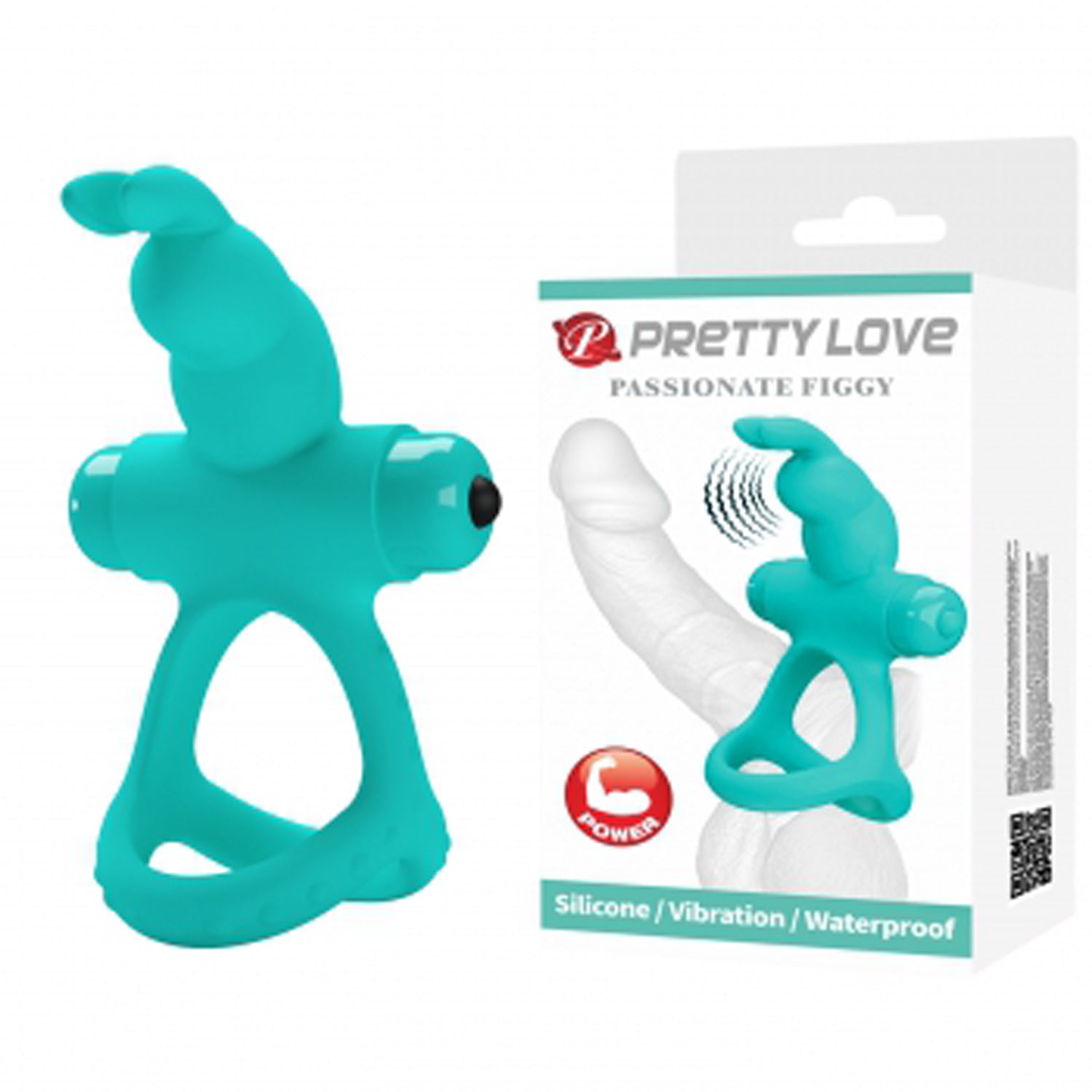 Passionate Figgy Penis Ring - Turquoise-Cockrings-Pretty Love-Andy's Adult World