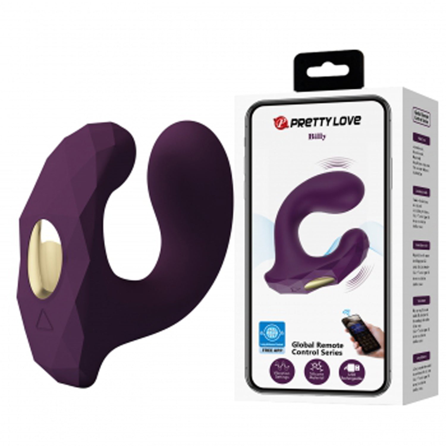 Billy Global App Control Vibrator - Purple-App Controlled-Pretty Love-Andy's Adult World