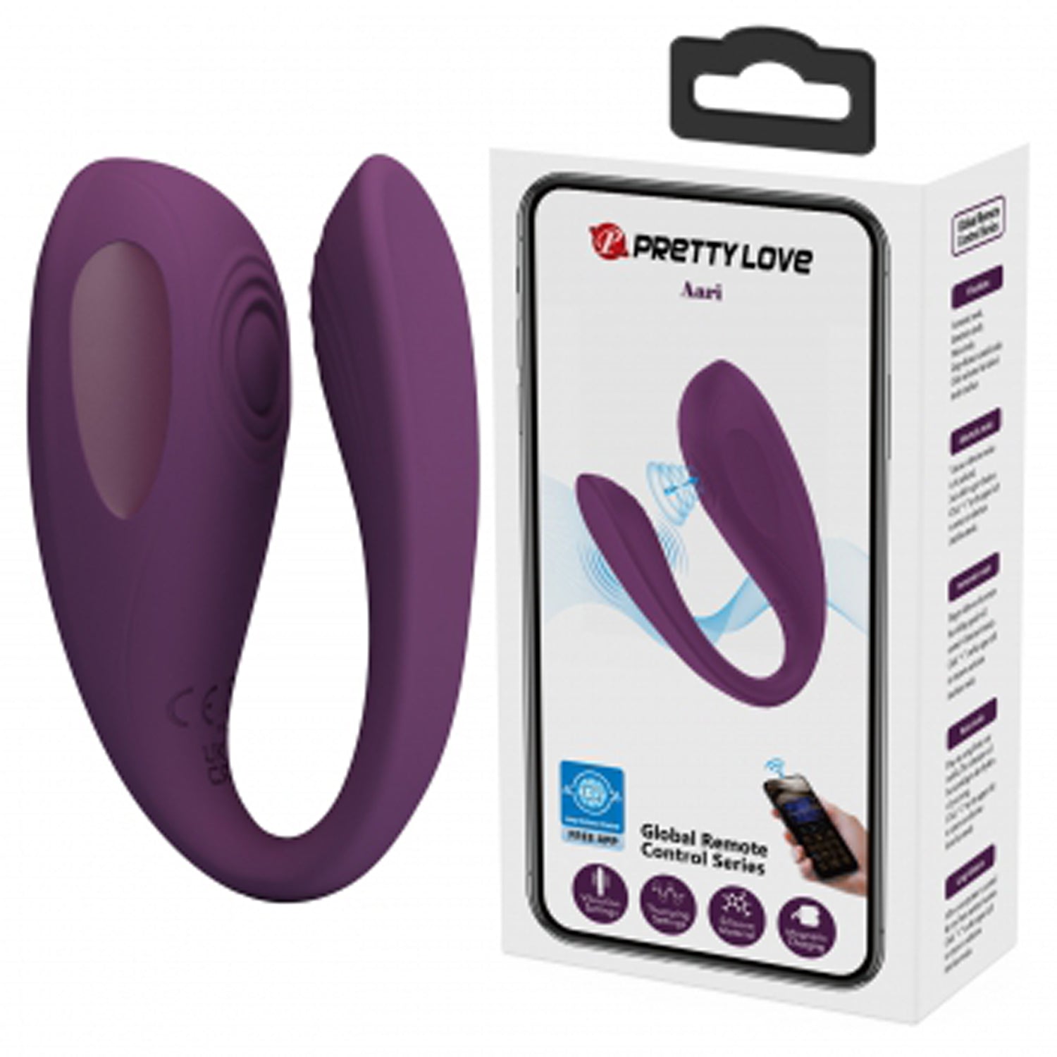 Aari Global App Control Vibrator - Purple-App Controlled-Pretty Love-Andy's Adult World