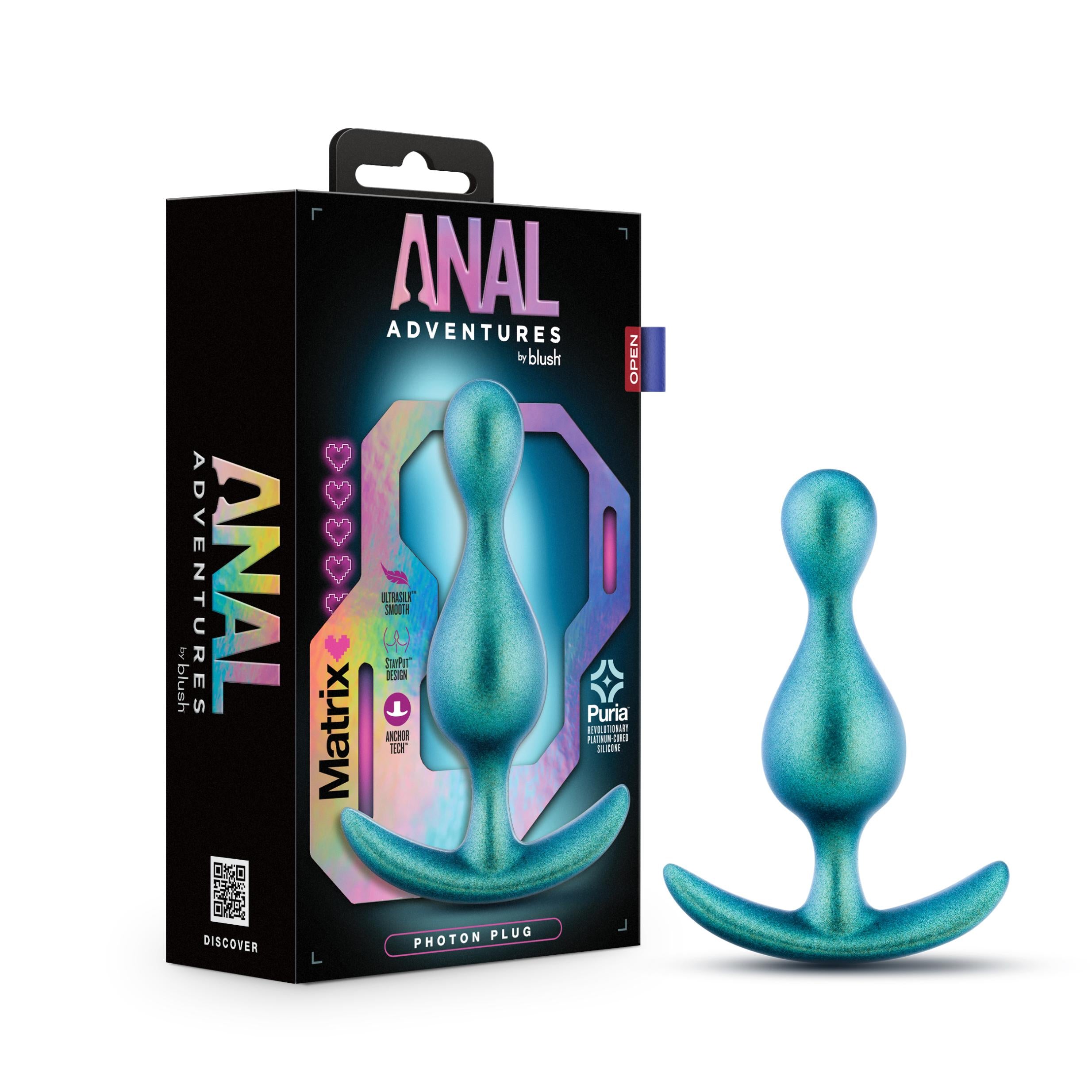 Anal Adventures Matrix - Photon Plug - Neptune Teal-Anal Toys & Stimulators-Blush-Andy's Adult World