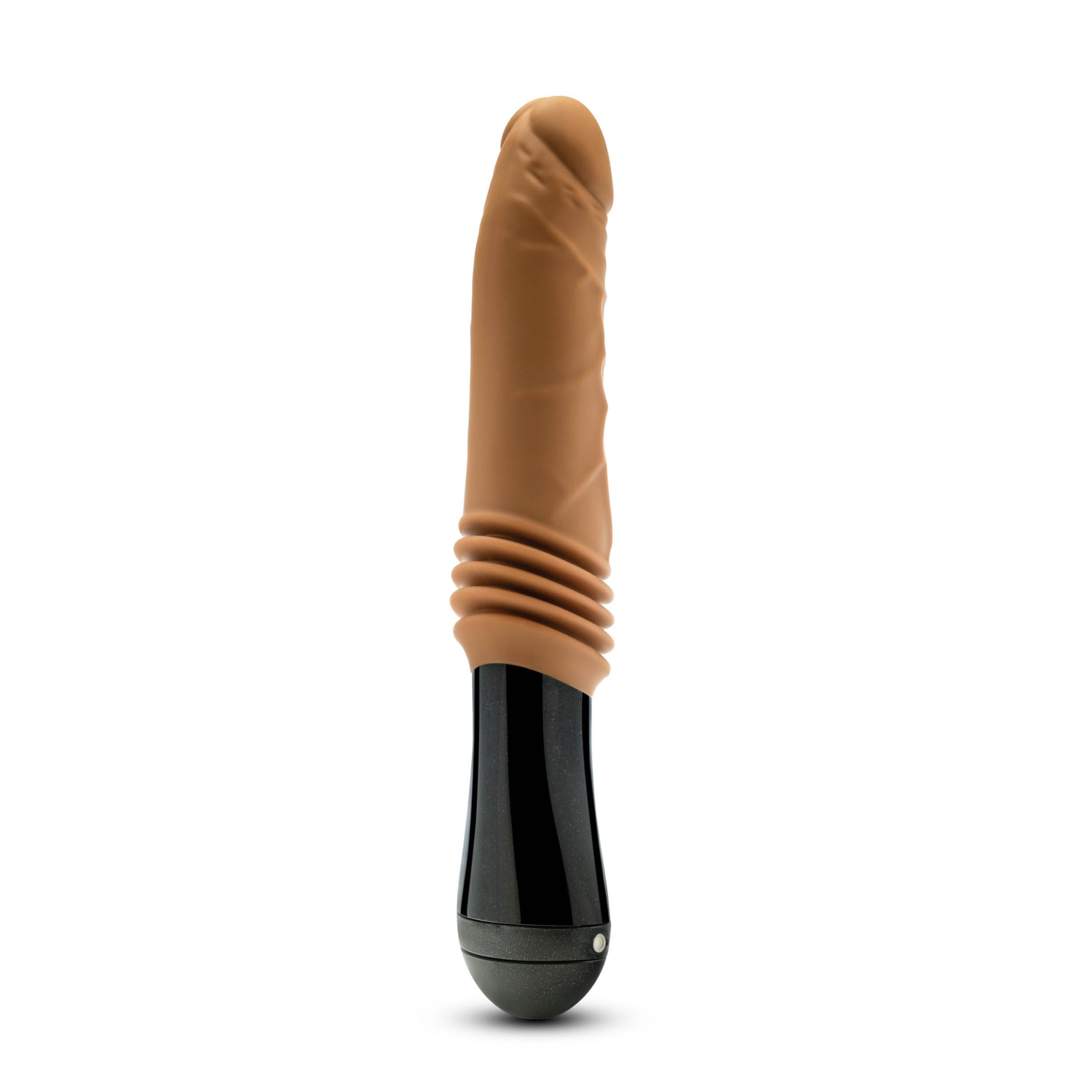 Dr. Skin Silicone - Dr. Arthur - Thrusting Gyrating Vibrating Dildo - Tan-Vibrators-Blush-Andy's Adult World