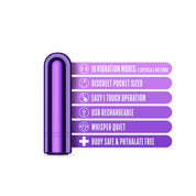 Kool Vibes - Rechargeable Mini Bullet - Grape-Vibrators-Blush-Andy's Adult World