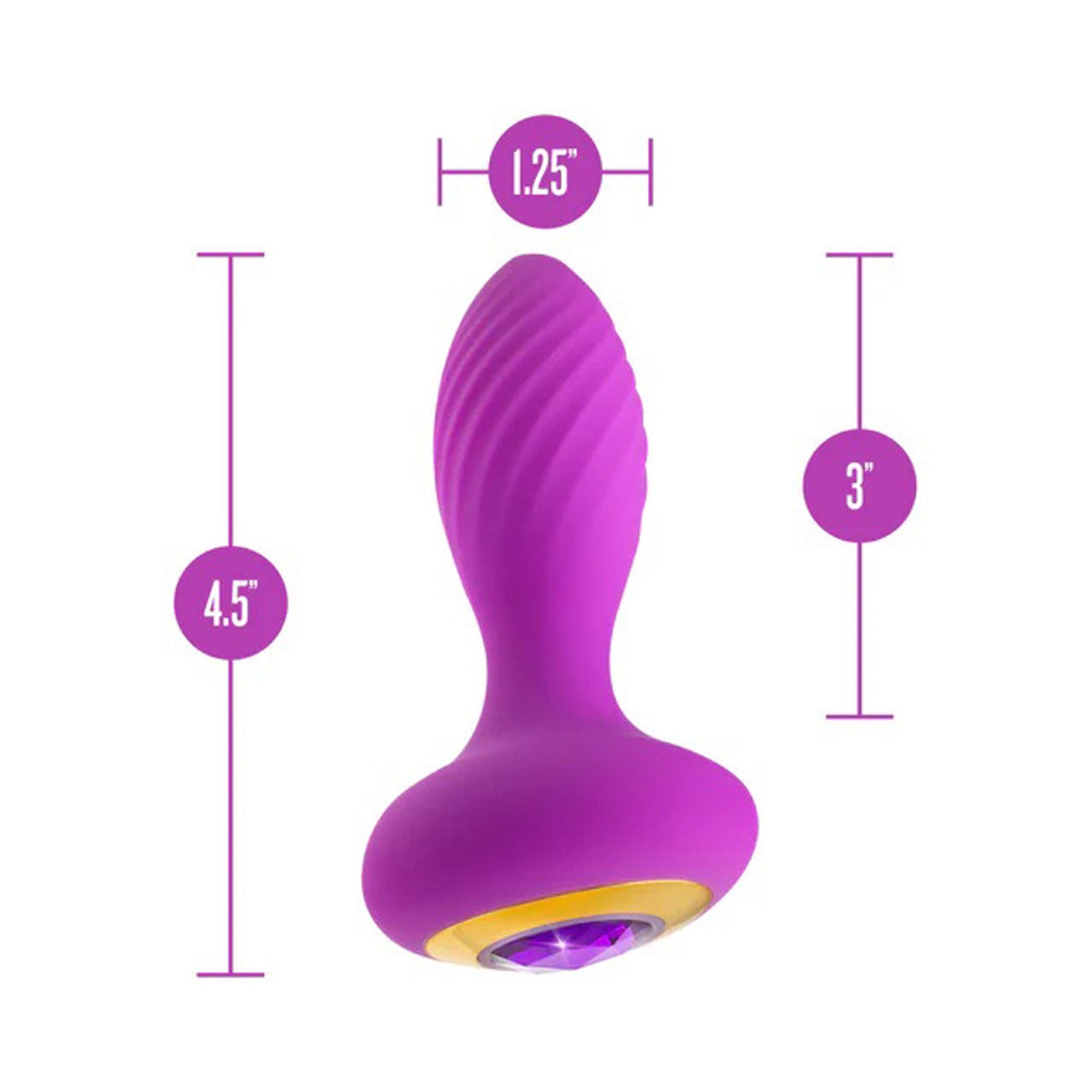 Oh My Gem - Charm Plug - Amethyst - Purple-Anal Toys & Stimulators-Blush-Andy's Adult World