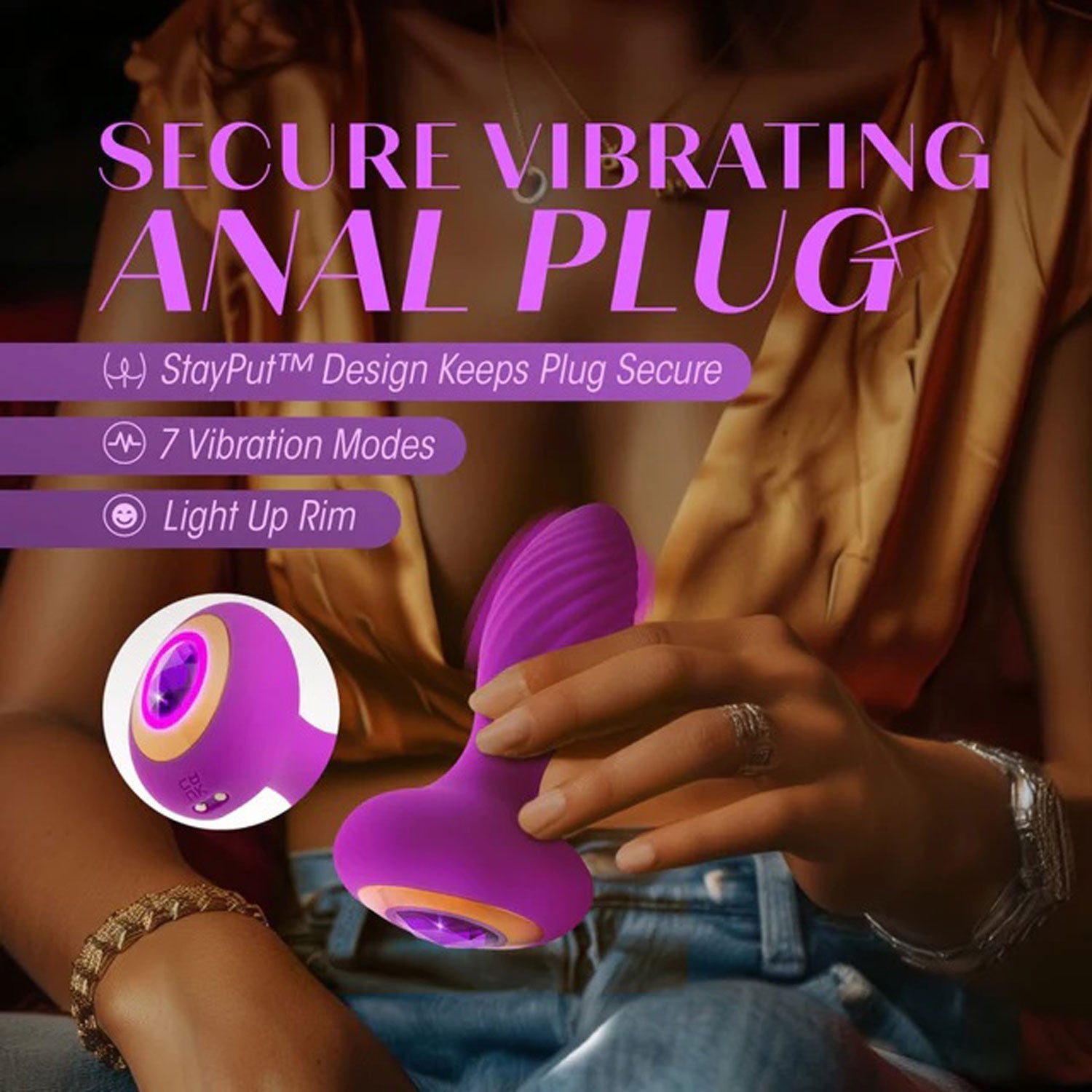 Oh My Gem - Charm Plug - Amethyst - Purple-Anal Toys & Stimulators-Blush-Andy's Adult World