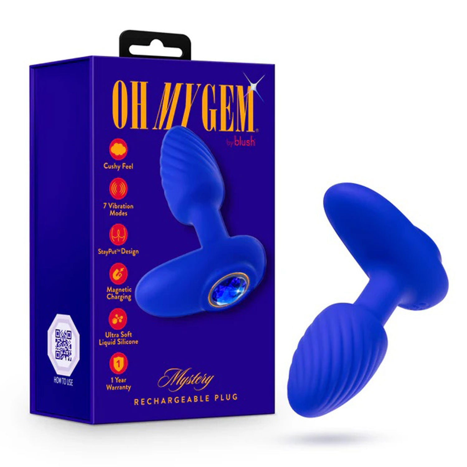 Oh My Gem - Mystery Plug - Sapphire - Blue-Anal Toys & Stimulators-Blush-Andy's Adult World