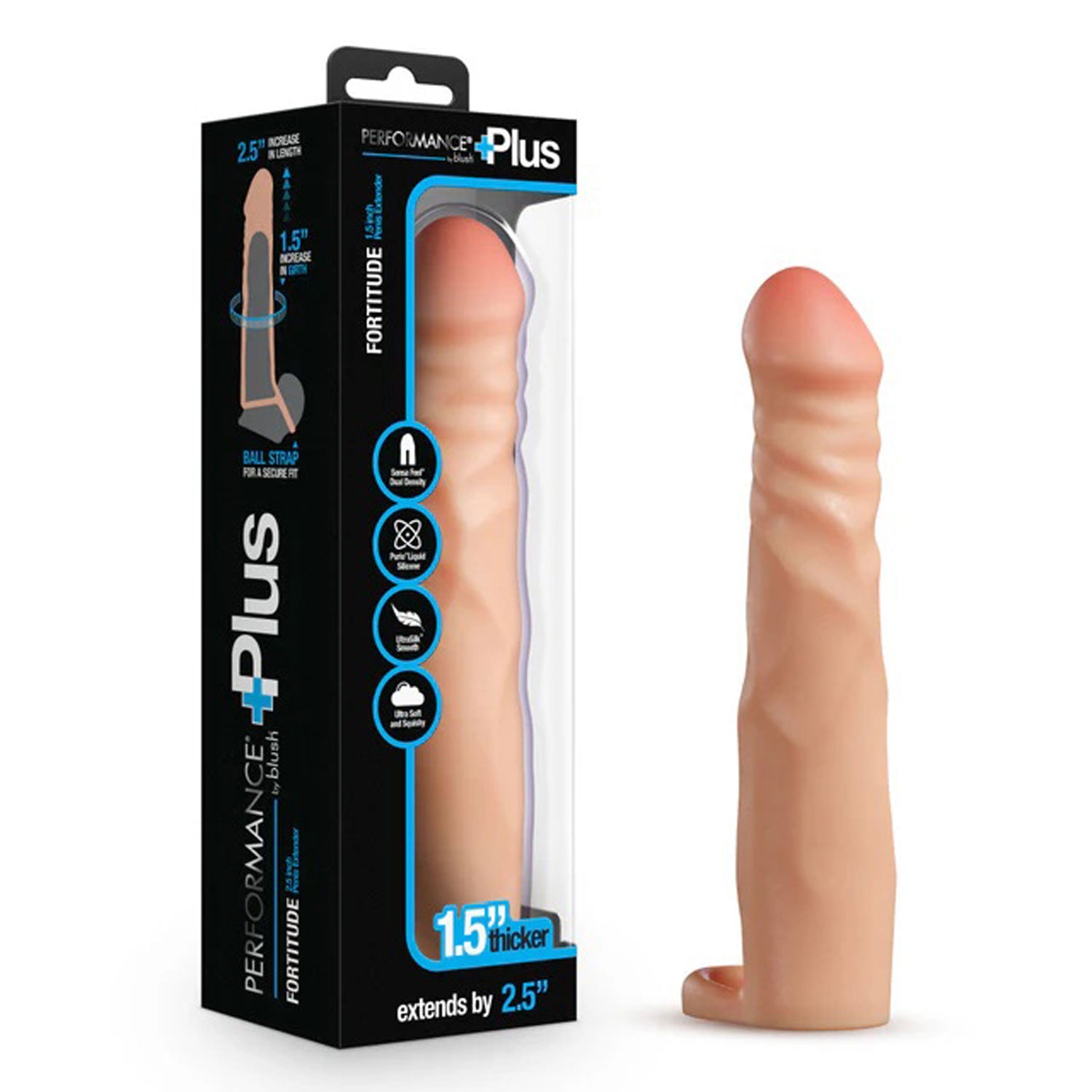 Performance Plus 2.5 Inch Silicone Penis Xtender - Beige-Penis Extension & Sleeves-Blush-Andy's Adult World