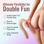 Dr. Skin Plus - 16.5” Posable Double Dong - Beige-Dildos & Dongs-Blush-Andy's Adult World