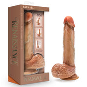 Renaissance - Raphael - 9.5 Inch Sliding Foreskin Dildo With Squeezable Balls - Tan-Dildos & Dongs-Blush-Andy's Adult World