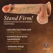 Renaissance - Raphael - 9.5 Inch Sliding Foreskin Dildo With Squeezable Balls - Tan-Dildos & Dongs-Blush-Andy's Adult World