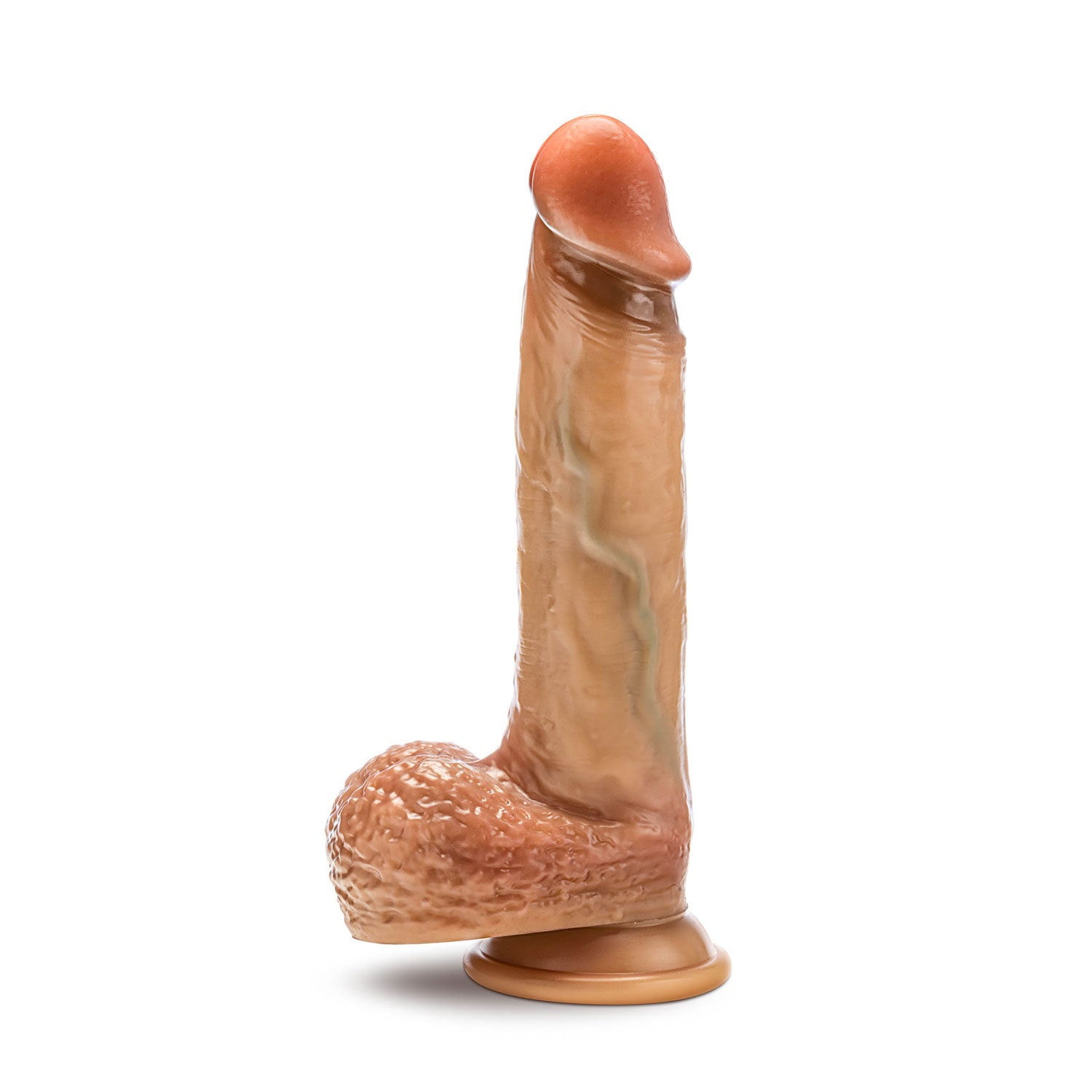 Renaissance - Raphael - 9.5 Inch Sliding Foreskin Dildo With Squeezable Balls - Tan-Dildos & Dongs-Blush-Andy's Adult World