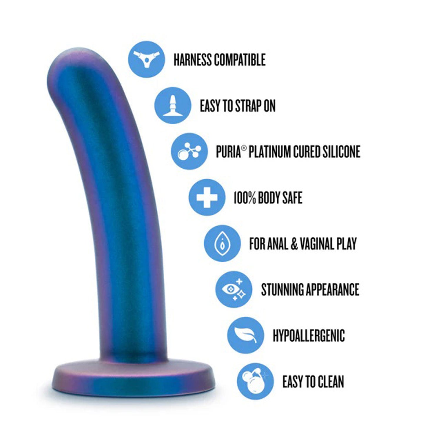 Temptasia Surrender Peg Intermediate Blue Lust-Dildos & Dongs-Blush-Andy's Adult World