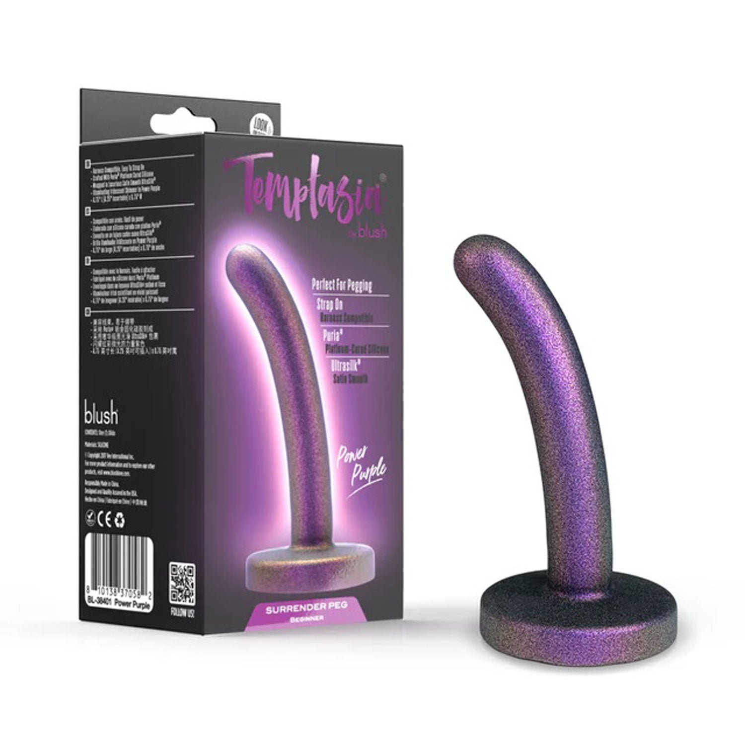 Temptasia Surrender Peg Beginner Power Purple-Dildos & Dongs-Blush-Andy's Adult World