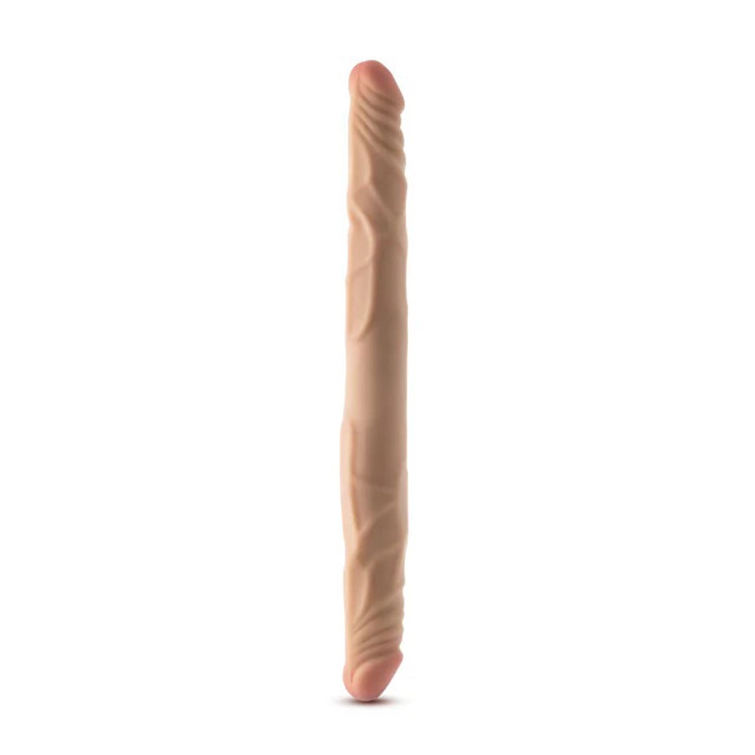 Dr. Skin Plus - 14” Posable Double Dong - Beige-Dildos & Dongs-Blush-Andy's Adult World