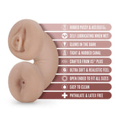Enlust - Tasha - Soft and Wet Glow in the Dark Stroker - Beige-Masturbation Aids for Males-Blush-Andy's Adult World