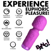 10x Mini Silicone Wand - Purple-Vibrators-XR Brands Bang-Andy's Adult World