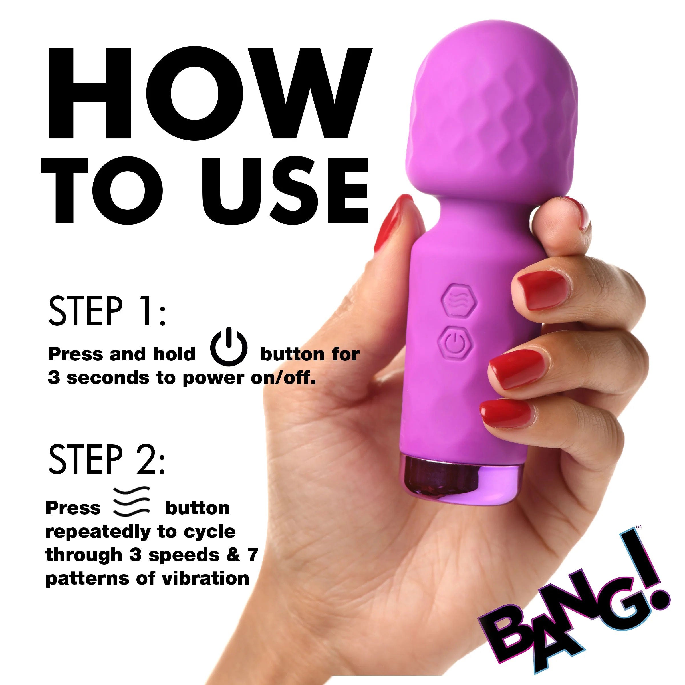 10x Mini Silicone Wand - Purple-Vibrators-XR Brands Bang-Andy's Adult World