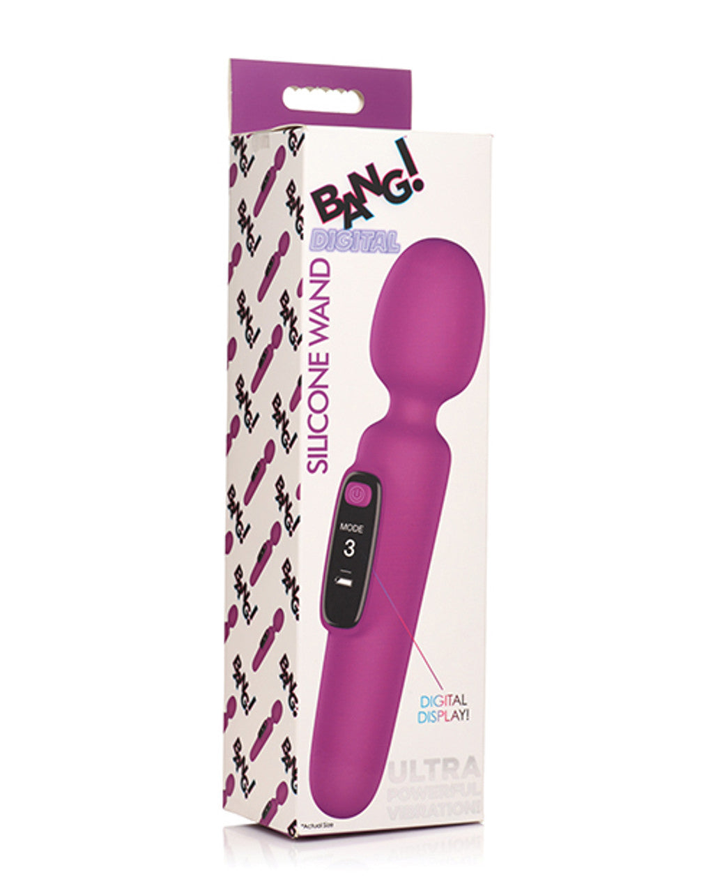 Bang Digital Silicone Wand - Purple-Vibrators-XR Brands Bang-Andy's Adult World