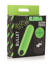 Glow in the Dark Bullet With Remote - Green-Clit Stimulators-XR Brands Bang-Andy's Adult World