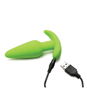 Glow in the Dark Butt Plug With Remote - Green-Anal Toys & Stimulators-XR Brands Bang-Andy's Adult World