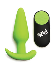 Glow in the Dark Butt Plug With Remote - Green-Anal Toys & Stimulators-XR Brands Bang-Andy's Adult World