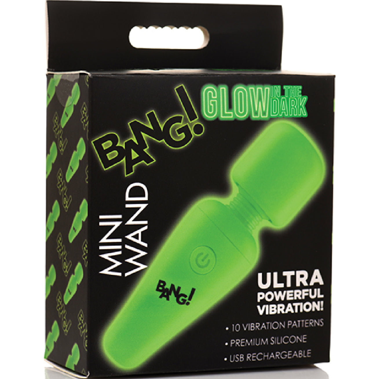 Glow in the Dark Mini Wand - Green-Vibrators-XR Brands Bang-Andy's Adult World