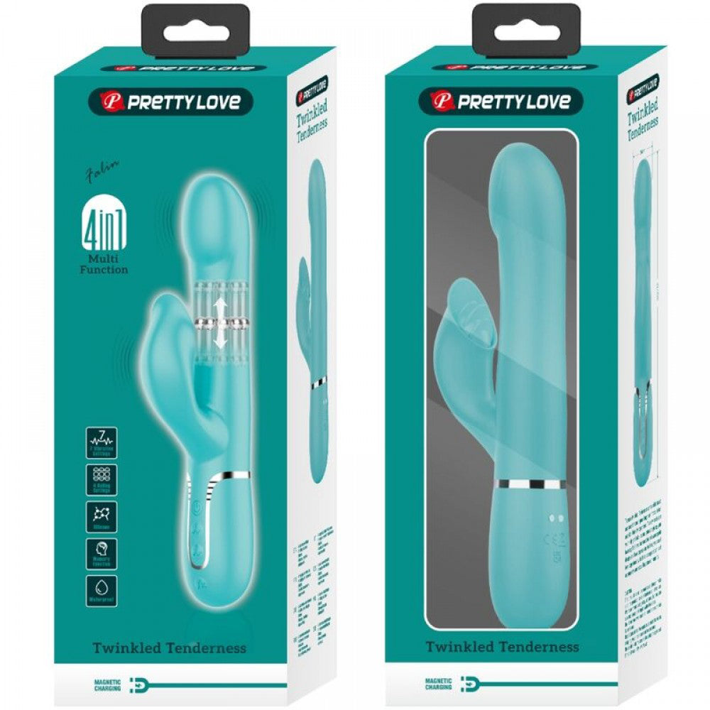 Falin Rabbit Vibrator Pearls - Turquoise-Vibrators-Pretty Love-Andy's Adult World