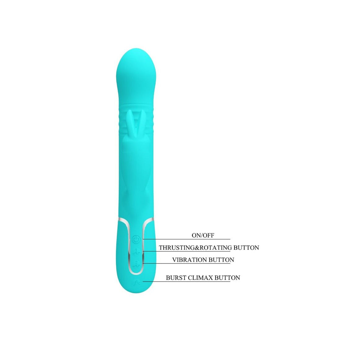 Coale Rabbit Vibrator Pearls - Turquoise-Vibrators-Pretty Love-Andy's Adult World