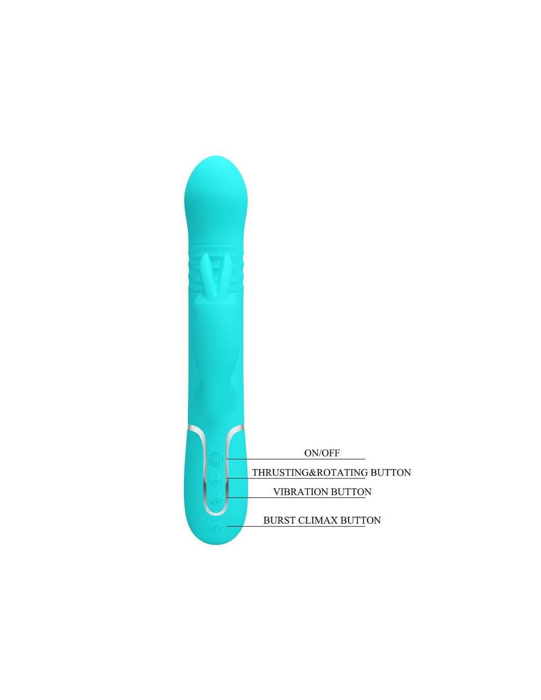 Coale Rabbit Vibrator Pearls - Turquoise-Vibrators-Pretty Love-Andy's Adult World