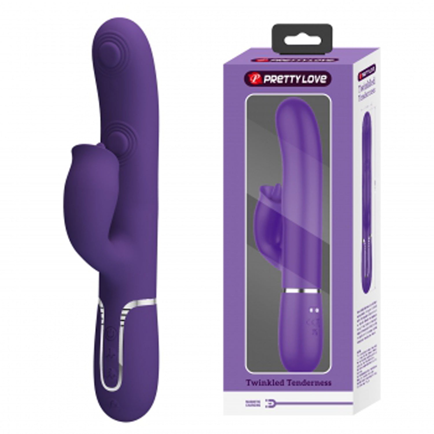 Gigi Twinkled Tenderness Rabbit Vibrator - Purple-Vibrators-Pretty Love-Andy's Adult World